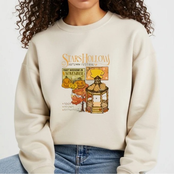 Handmade Stars Hollow Autumn Festival Sweatshirt - Picture 2 of 2